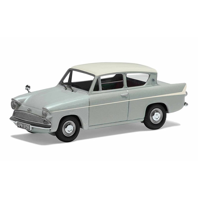 Corgi 1/43 Ford Anglia 1200 Super (Platinum Grey & Ermine White)