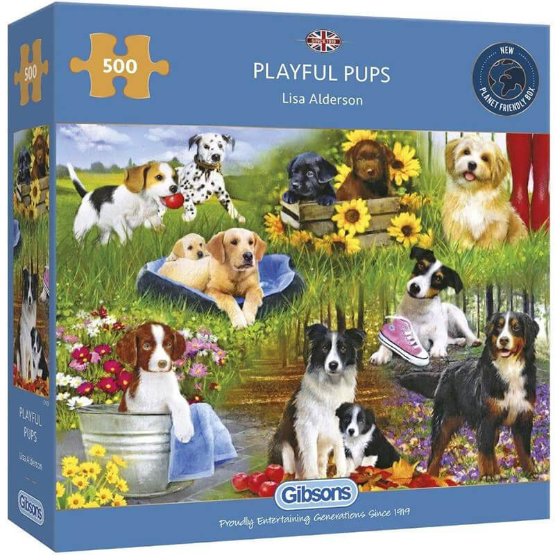 Playful Pups By Lisa Alderson 500pc Puzzle