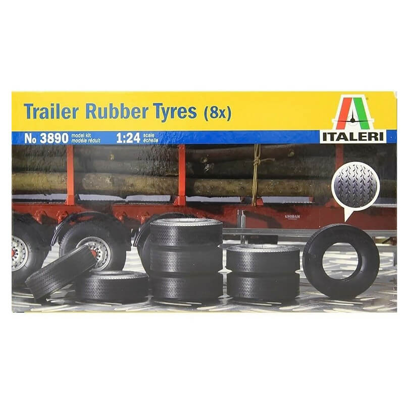 Italeri 1/24 Trailer Rubber Tyres (8×) Kit
