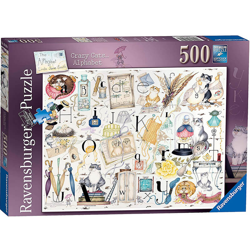Crazy Cats Alphabet 500pcs Puzzle