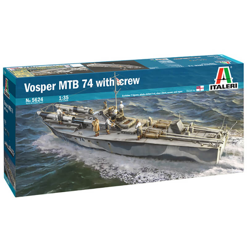 Italeri 1/35 Vosper MTB 74 with Crew Kit