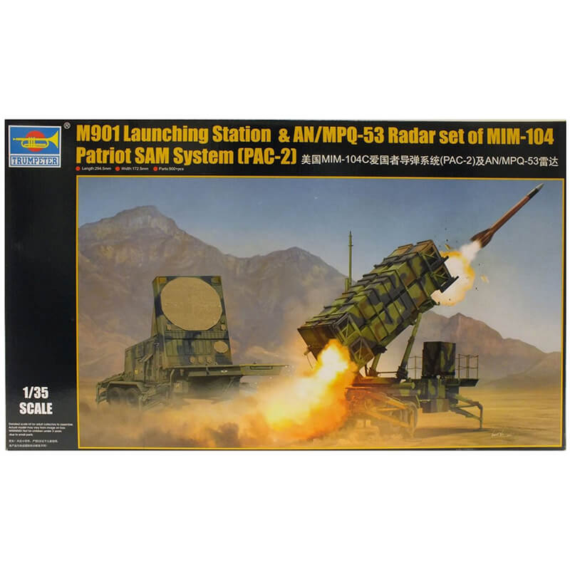 Trumpeter 1/35 M901 Launching Station & AN/MPQ-53 Radar Set Of MIM-104 Patriot SAM System (PAG-2) Kit