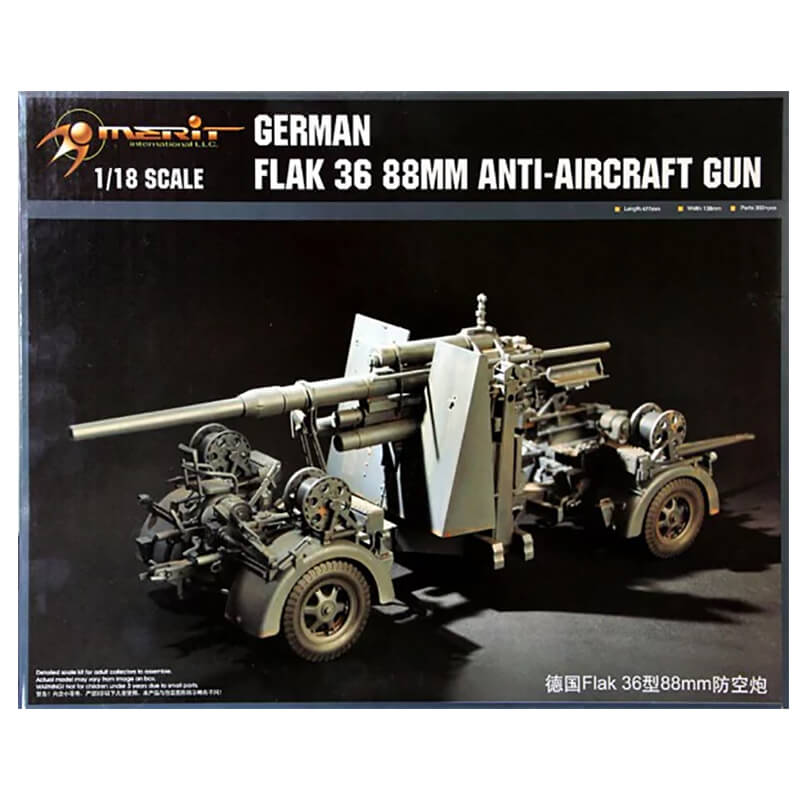 Merit 1/18 German Flak 36 88mm Anti-Aircraft Gun Kit