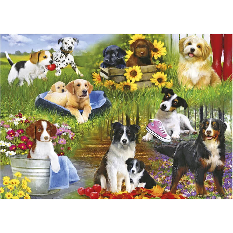Playful Pups By Lisa Alderson 500pc Puzzle