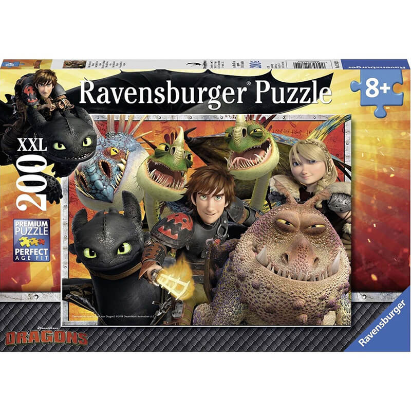 DreamWorks How To Train Your Dragon Hicks, Astrid And The Dragons 200pcs Puzzle