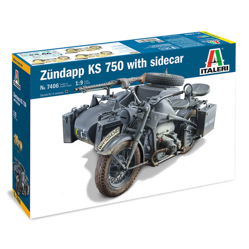 Italeri 1/9 Zundapp KS 750 With Sidecar Kit