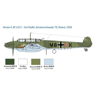 Italeri 1/48 Bf 110 C/D Kit