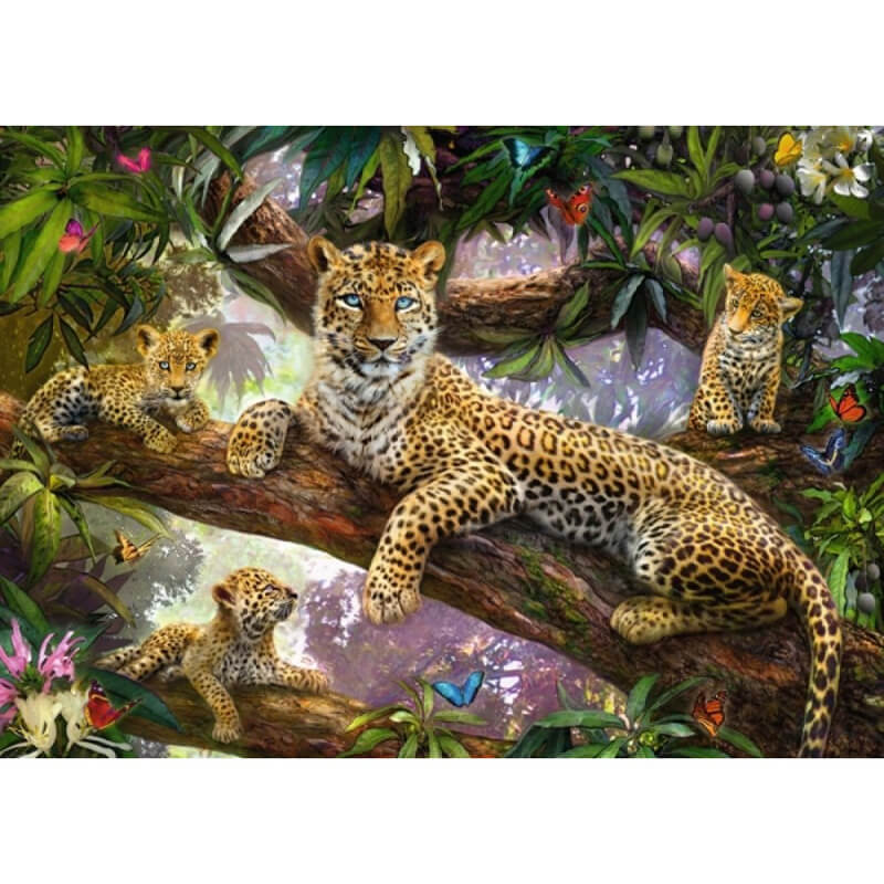 Leopard Family 1000pcs Puzzle