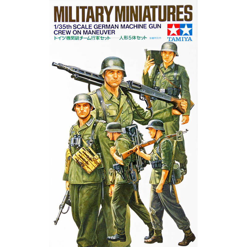 Tamiya 1/35 German Machine Gun Crew On Maneuver Kit