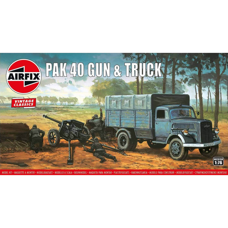 Airfix 1/76 PAK 40 Gun and Truck Kit