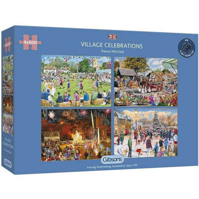 Village Celebrations By Trevor Mitchell 4x500pc Puzzle