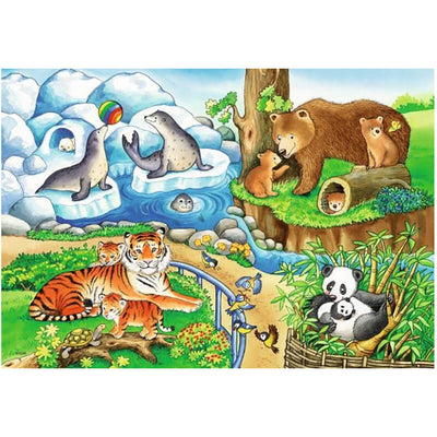 Animals in Zoo by Denitza Gruber 2x12 pcs Puzzle