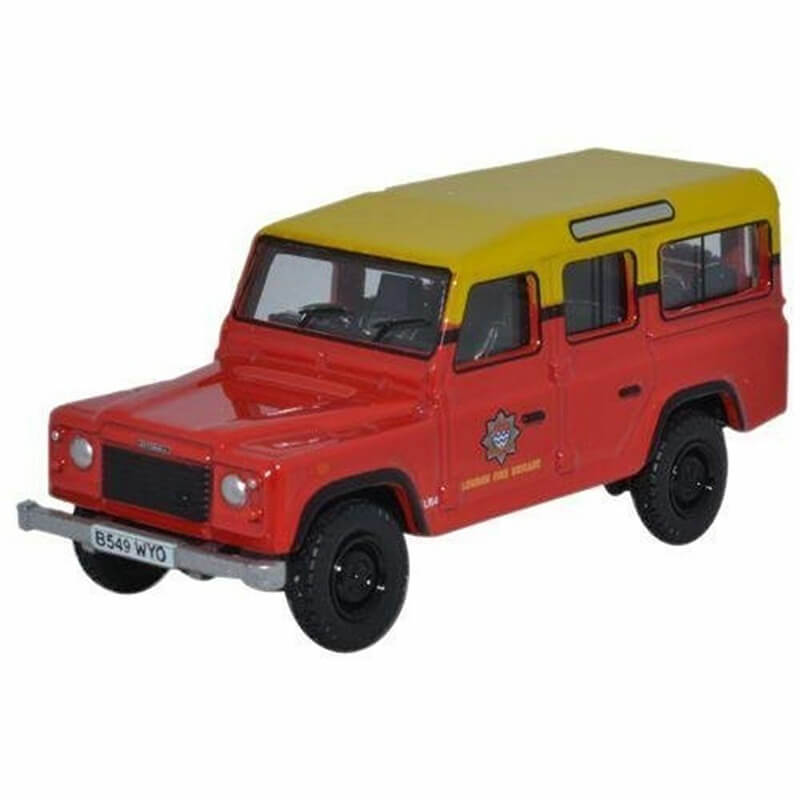 Oxford 1/76 Land Rover Defender Station Wagon London Fire Brigade
