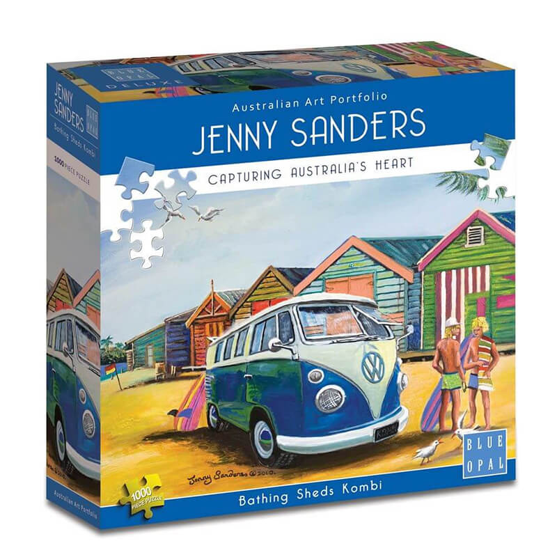 Bathing Sheds Kombi By Jenny Sanders 1000pcs Puzzle