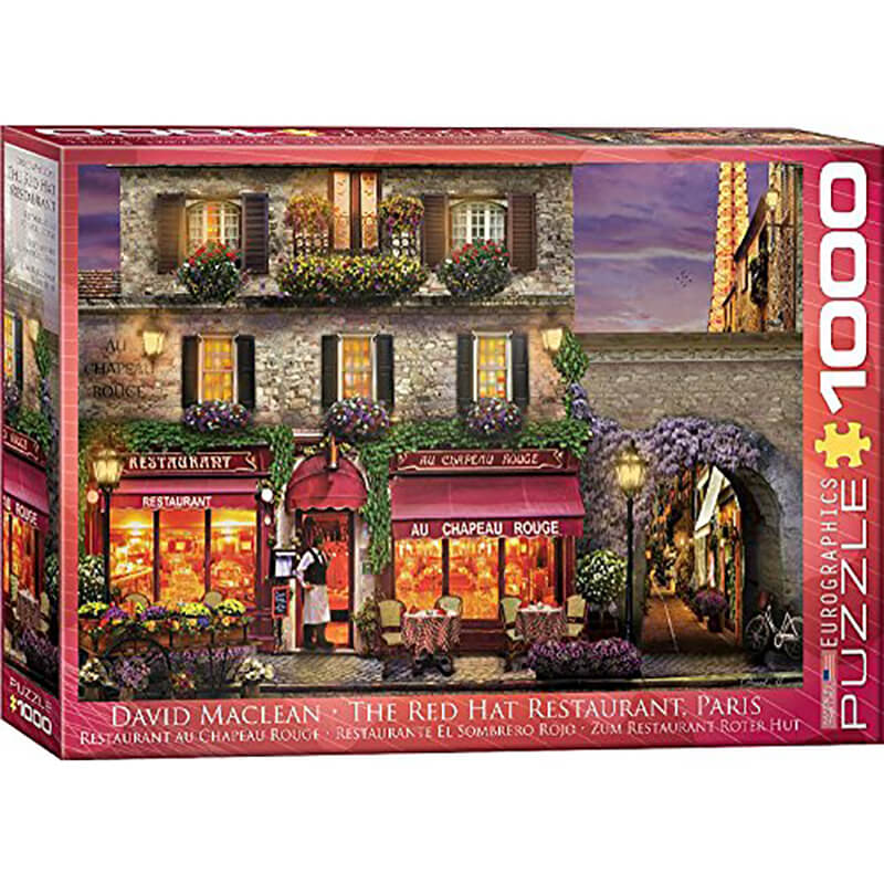 The Red Hat Restaurant, Paris by David MacLean 1000pc Puzzle
