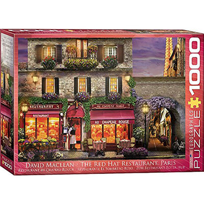 The Red Hat Restaurant, Paris by David MacLean 1000pc Puzzle