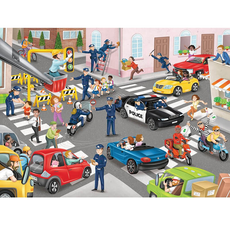 Police On Patrol 100pcs Puzzle