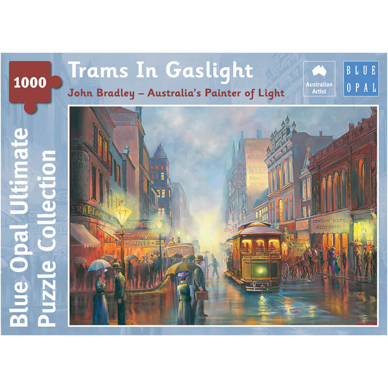 Trams In Gaslight By John Bradley 1000pc Puzzle