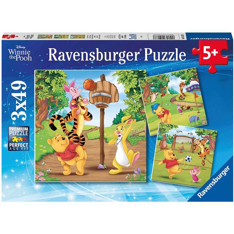 Winnie the Pooh Sports Day 3x49pcs Puzzle