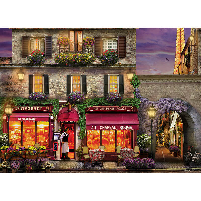 The Red Hat Restaurant, Paris by David MacLean 1000pc Puzzle