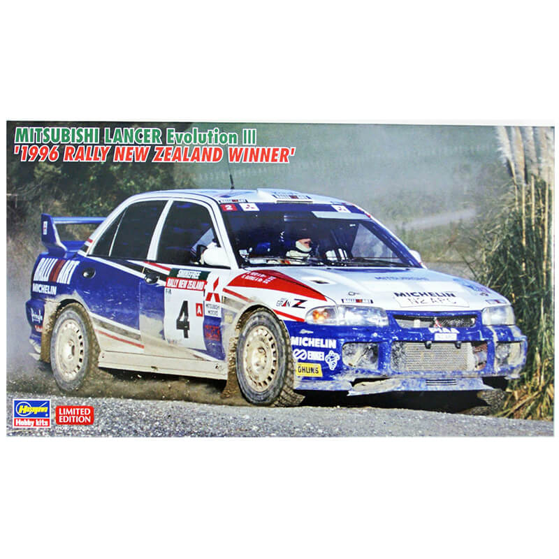 Hasegawa 1/24 Mitsubishi Lancer Evolution III '1996 Rally New Zealand Winner' Kit