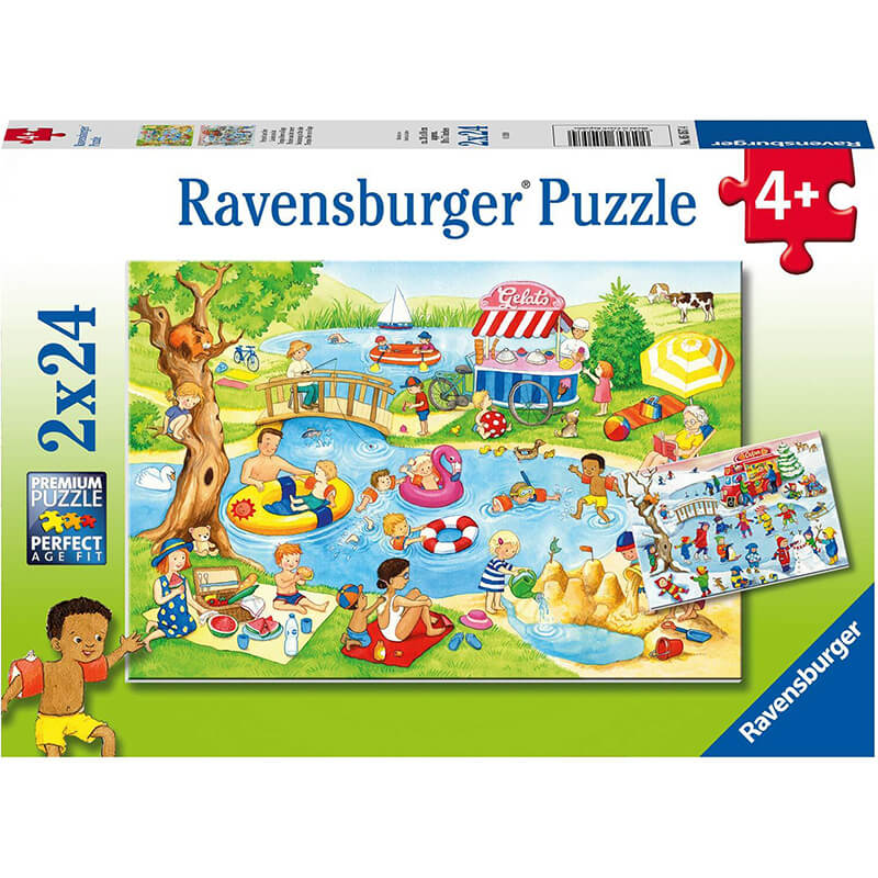 Swimming at the Lake 2x24pcs Puzzle