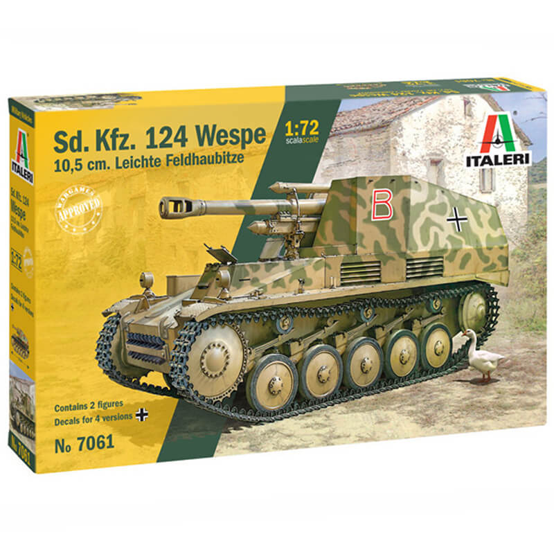 Italeri 1/72 Sd. Kfz. 124 Wespe 10,5 cm. Leichte Feldhaubitze Kit