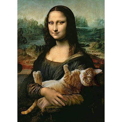 Mona Lisa And Purring Kitty 500pc Puzzle
