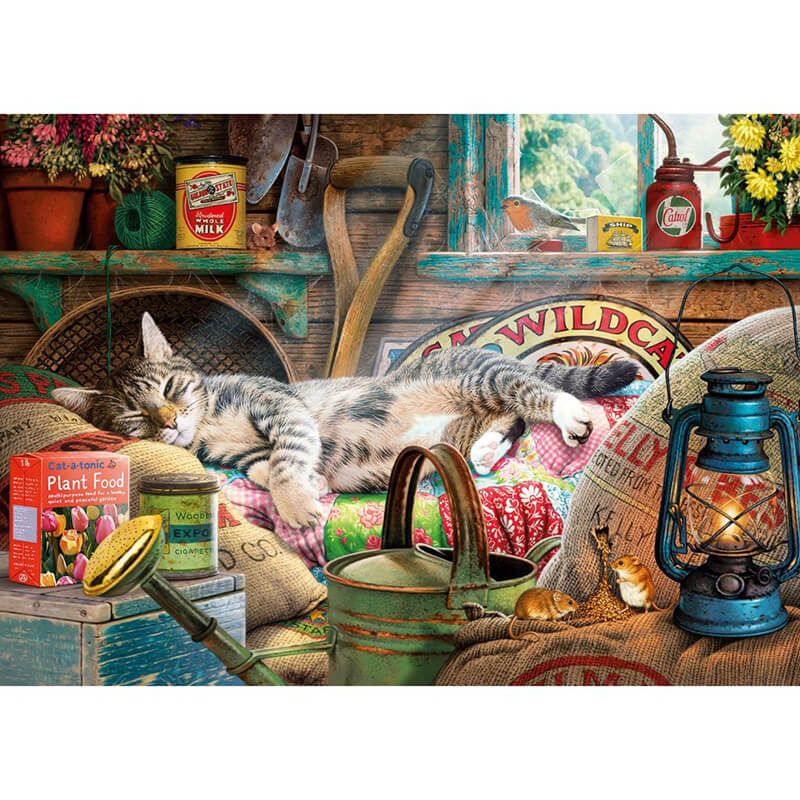 Snoozing in The Shed By Steve Read 1000pc PuzzleSnoozing in The Shed By Steve Read 1000pc Puzzle