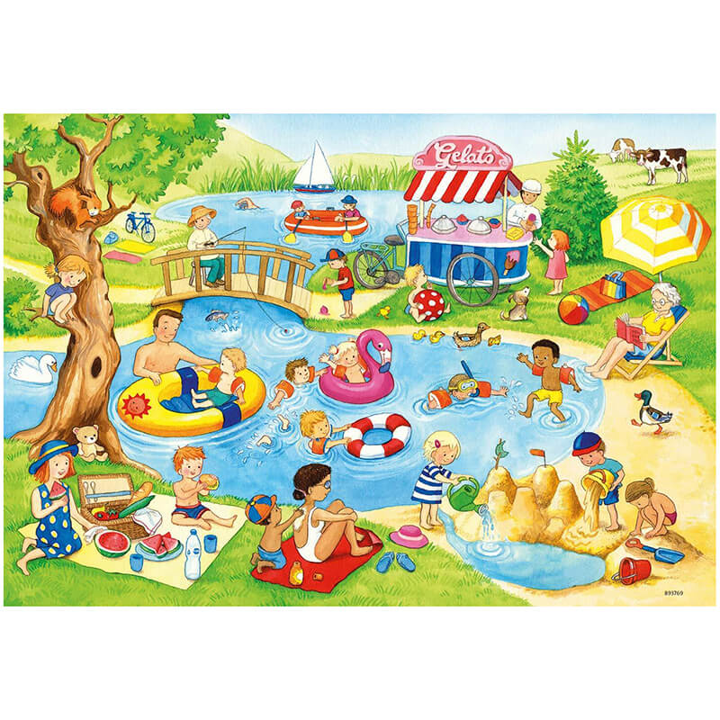 Swimming at the Lake 2x24pcs Puzzle
