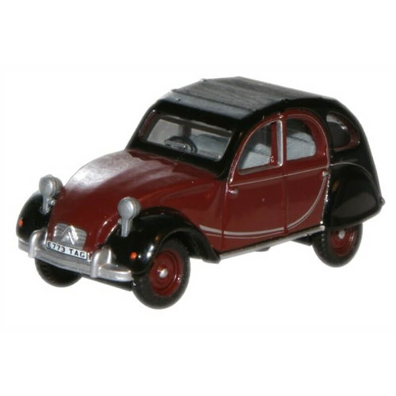 Oxford 1/76 Citroen 2CV (Charleston Maroon/Black)