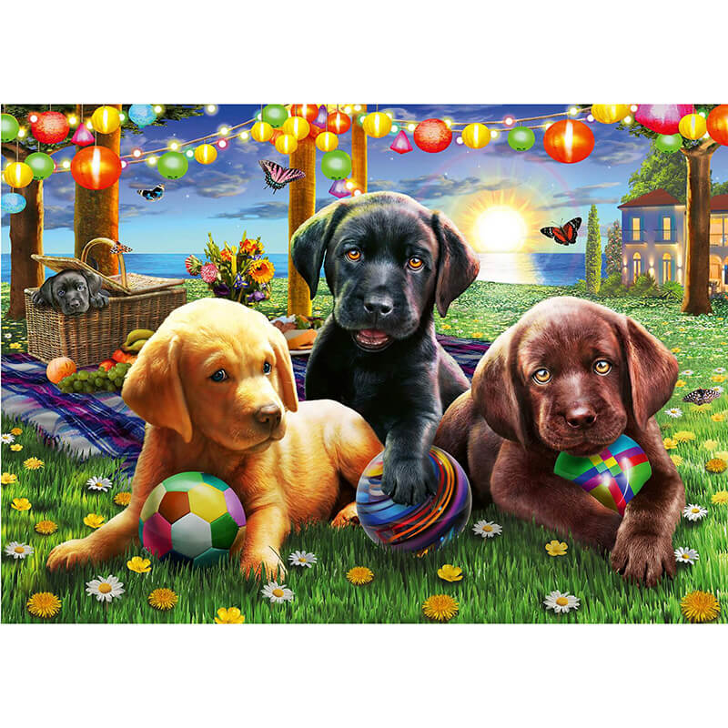 Puppy Picnic 100pcs Puzzle