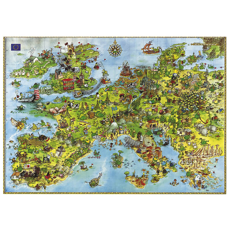United Dragons Of Europe By Marino Degano 4000pcs Puzzle