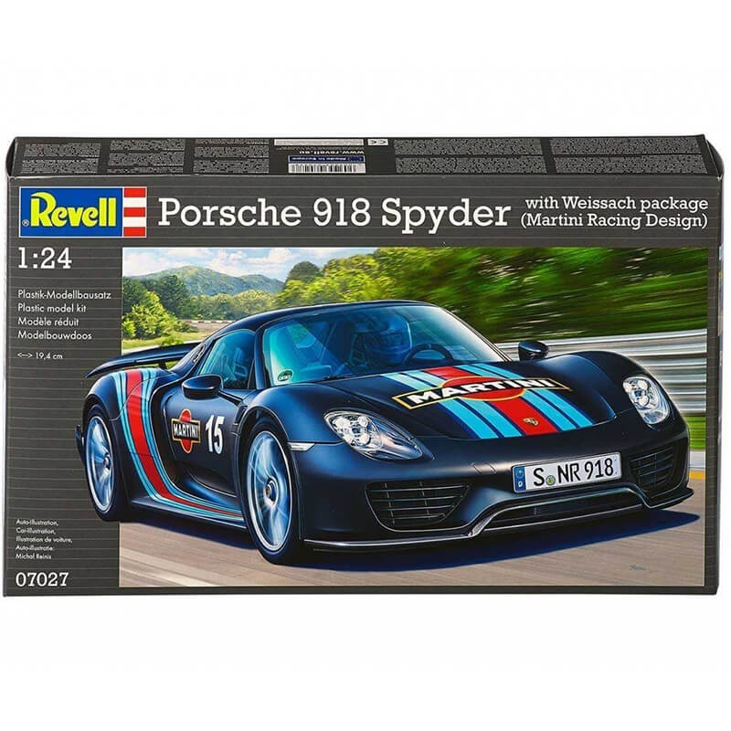 Revell 1/24 Porsche 918 Spyder w/Weissach Package (Martini Racing Design) Kit