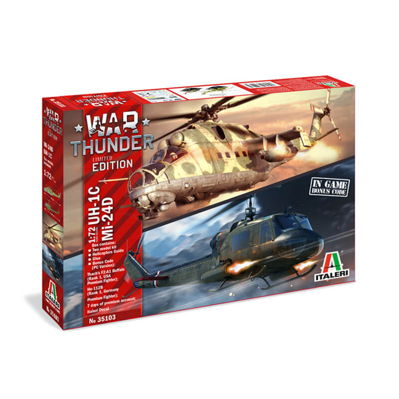 Italeri 1/72 UH-1C & Mi-24D War Thunder Kit