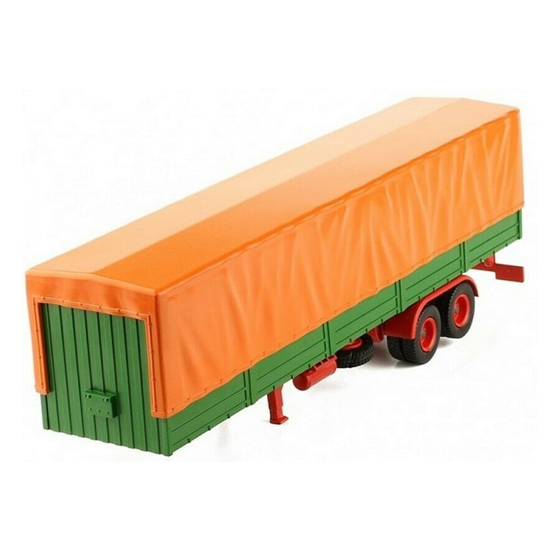 Ixo 1/43 Truck Trailer with Canvas Cover (Orange/Green)
