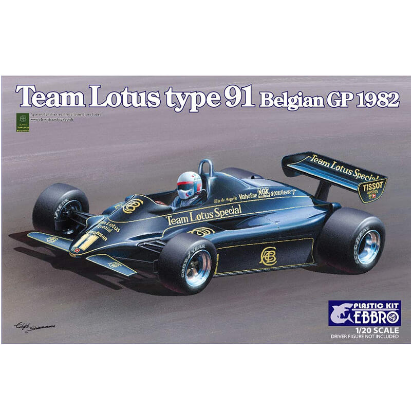 Ebbro 1/20 Team Lotus Type 91 Belgian GP 1982 Kit