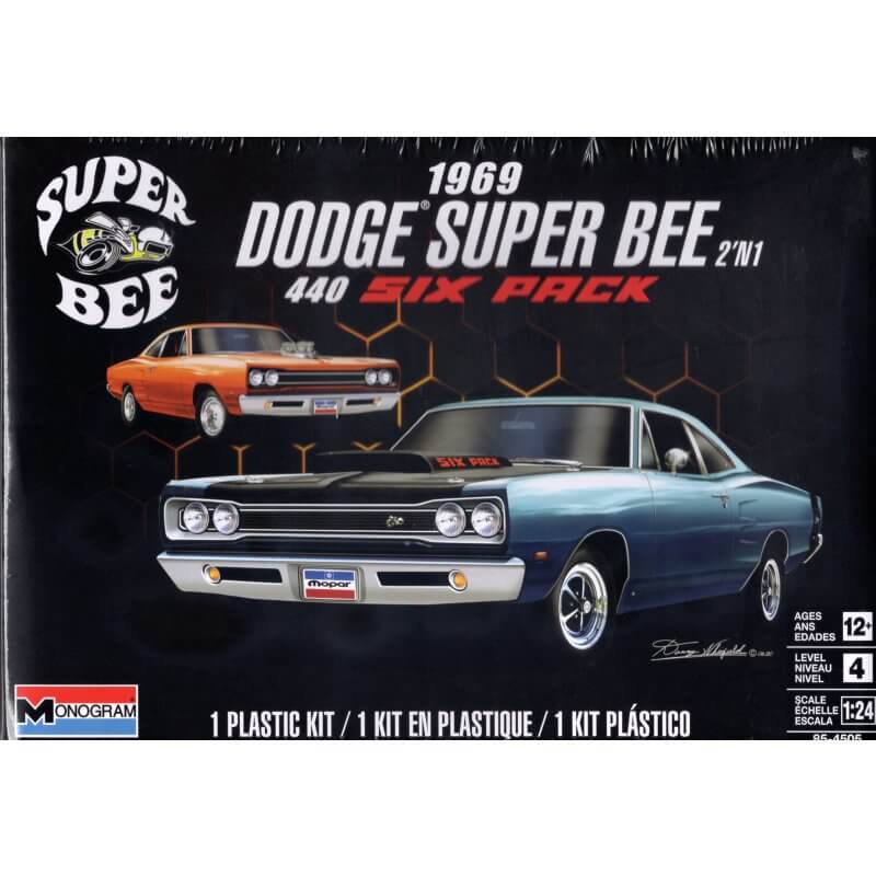 Monogram 1/24 1969 Dodge Super Bee 2'N1 Kit