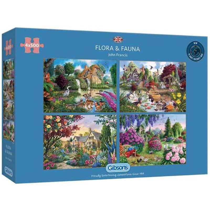 Flora & Fauna By John Francis 4x500pc Puzzle