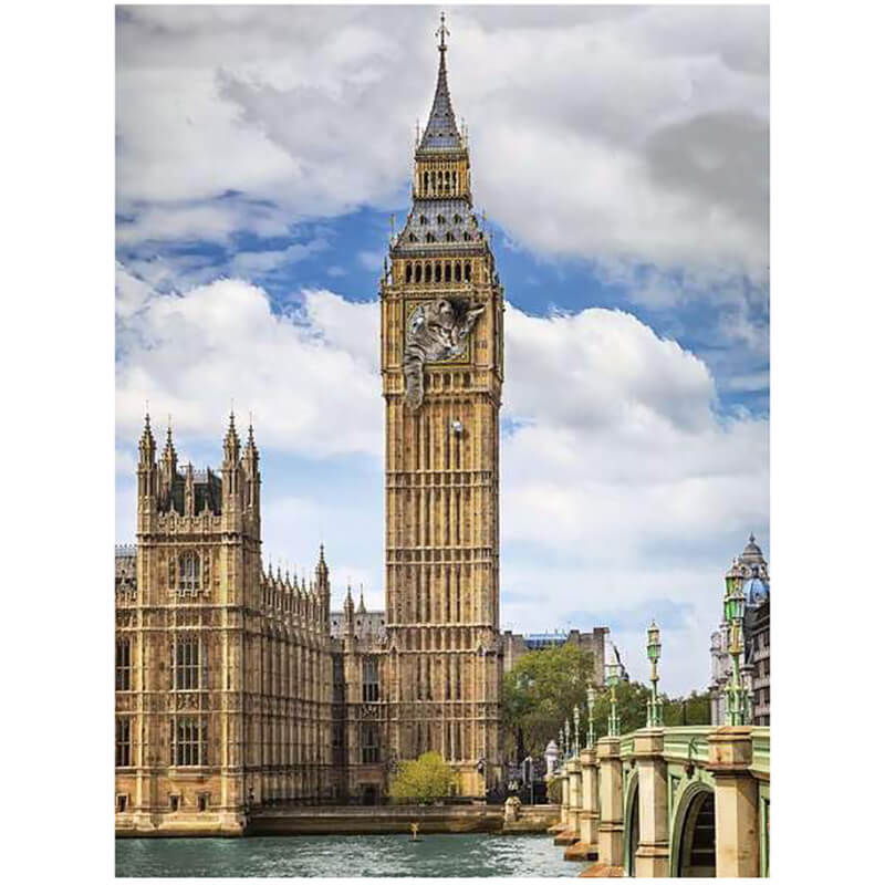 Funny Cat on Big Ben 1500pcs Puzzle