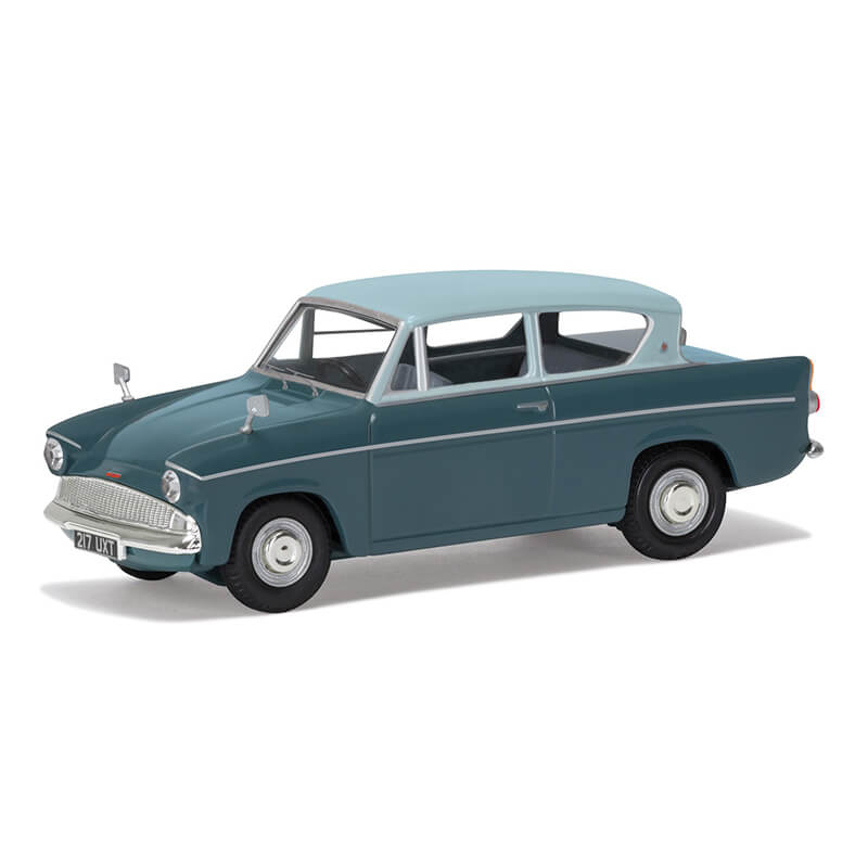 Corgi 1/43 Ford Anglia 105E DeLuxe (Pompadour Blue & Shark Blue)
