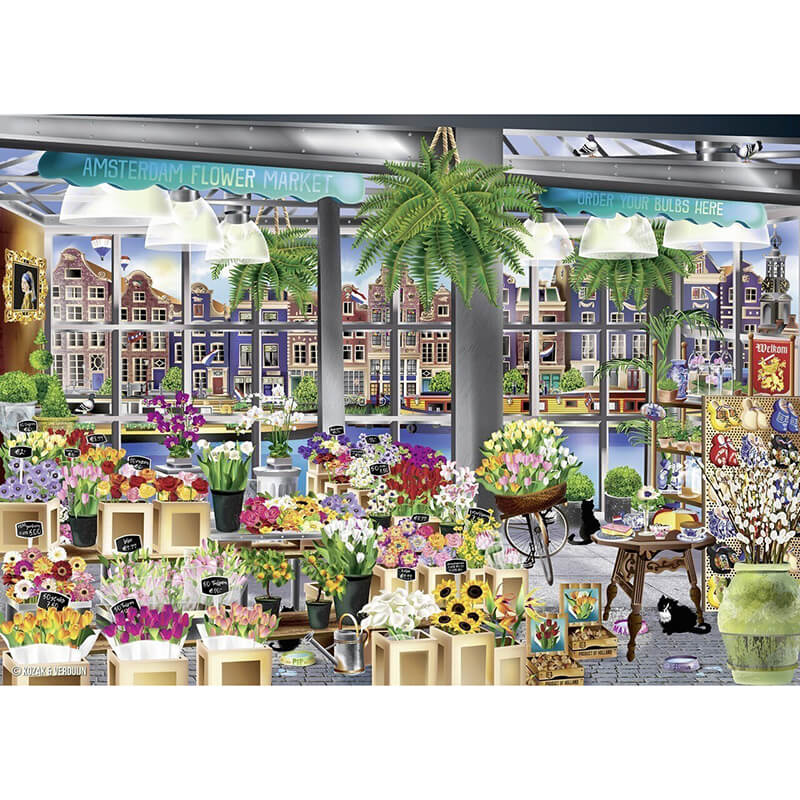 Wanderlust Amsterdam Flower Market 1008pcs Puzzle