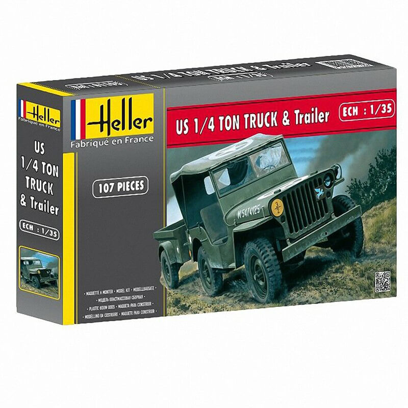 Heller 1/35 US 1/4 Ton Truck & Trailer