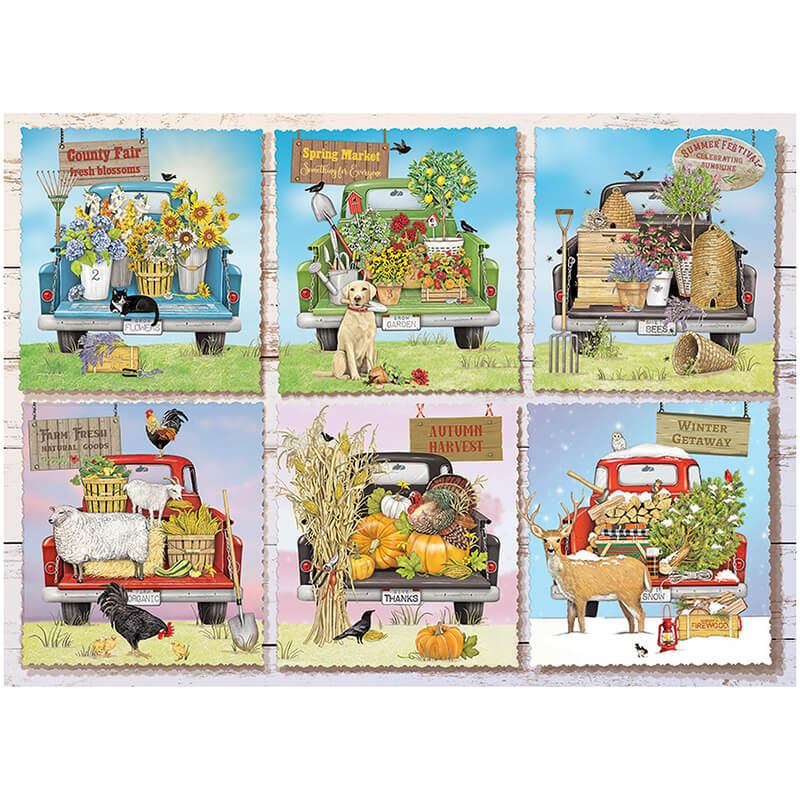 Farmer's Market Trucks 1000pc Puzzle