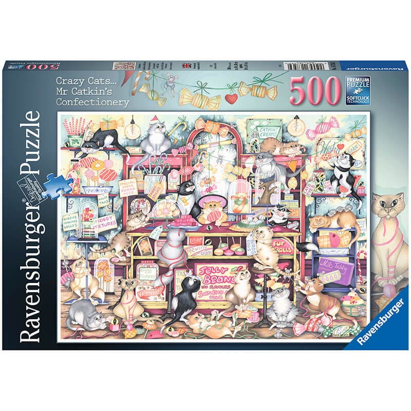 Crazy Cats Mr Catkin's Confectionery 500pcs Puzzle