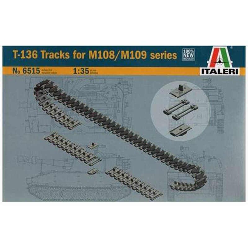 Italeri 1/35 T-136 Tracks For M108/M109 Series Kit