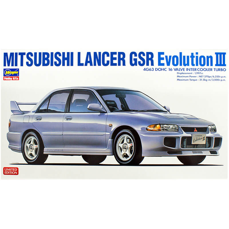 Hasegawa 1/24 Mitsubishi Lancer GSR Evolution III Kit