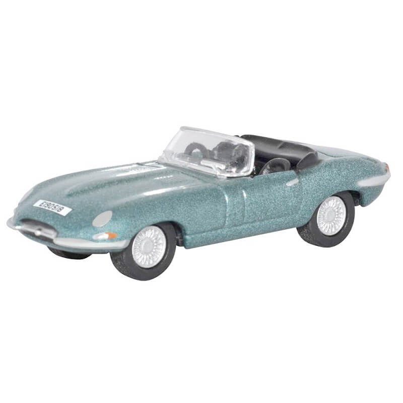 Oxford 1/76 Jaguar E Type Roadster (Opalescent Silver Blue)