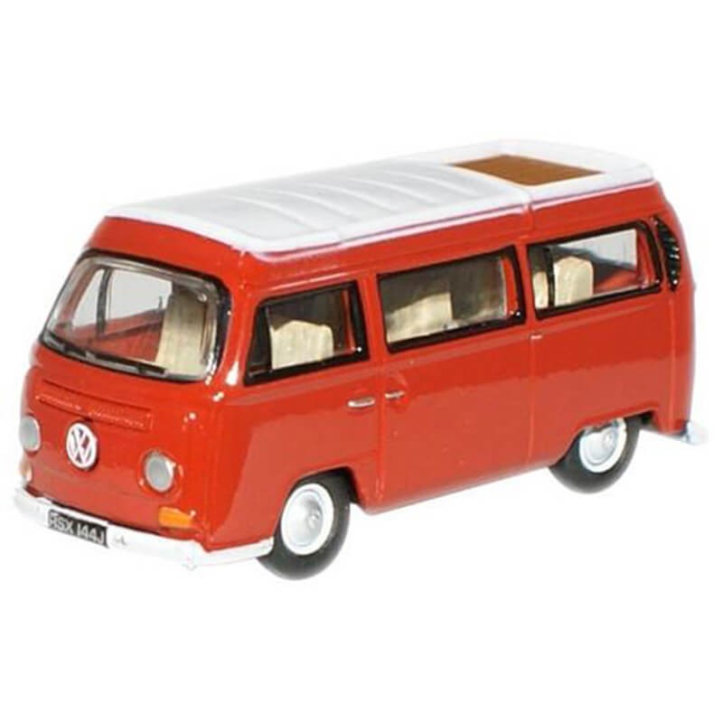 Oxford 1/76 VW Camper (Senegal Red/White)