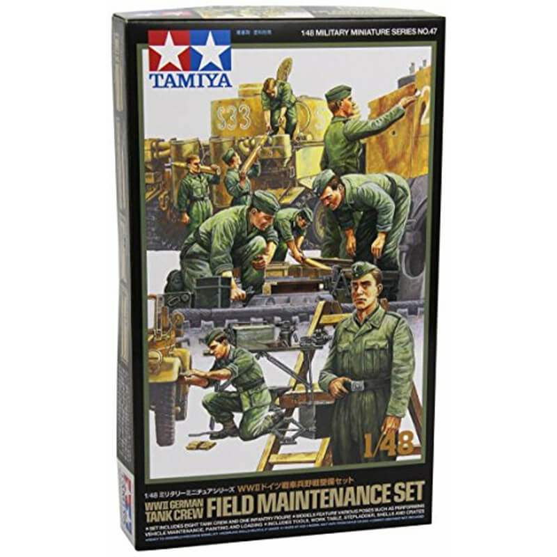 Tamiya 1/48 WWII German Tank Crew Field Maintenance Set Kit